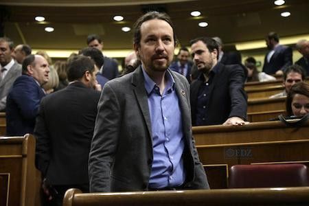 Pablo Iglesias, en la última sesión de Investidura