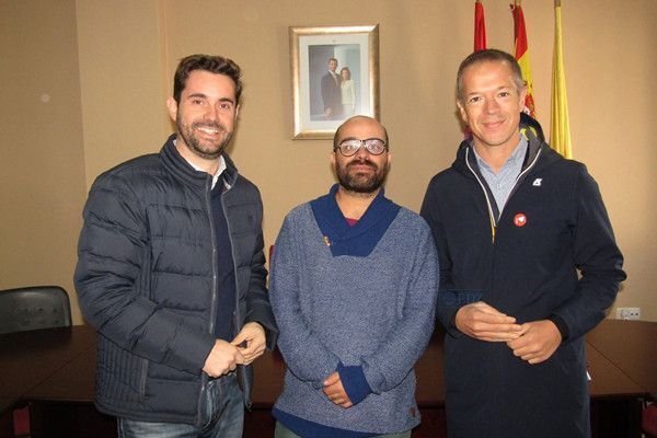 Antidio Fagúndez, junto a Eduardo Folgado y Ander Gil