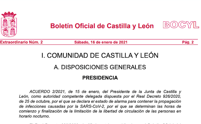 Imagen del texto publicado