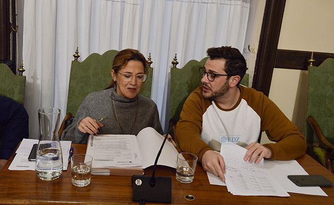 Martín Pozo y de La Parte durante el pleno  de enero