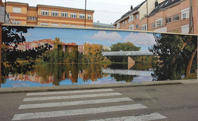 Nuevo mural, en el barrio de Pinilla