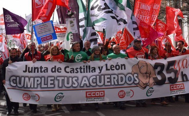 Manifestación sindical en Valladolid