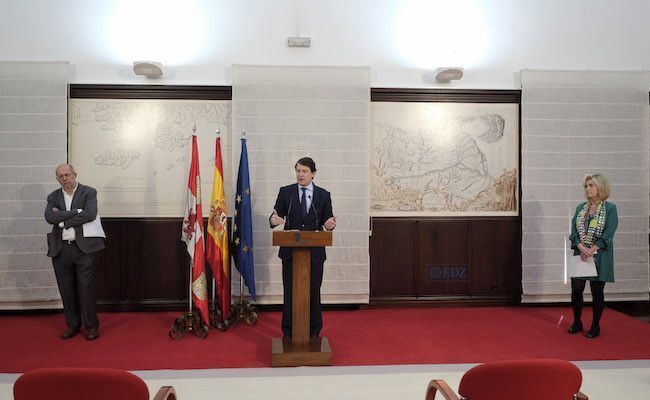 Comparecencia de Alfonso F. Mañueco, Francisco Igea y Verónica Casado