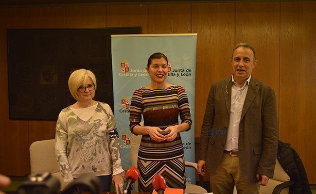 Cordero, San Damián y López durante la rueda de prensa.