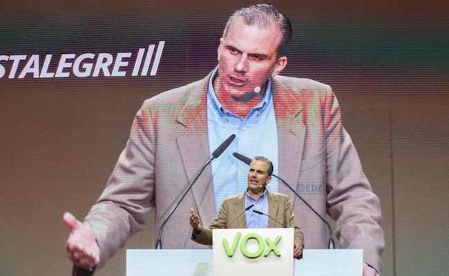 Ortega Smith, durante el acto del domingo