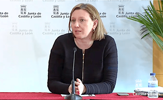 Isabel Blanco, en la rueda de prensa telemática