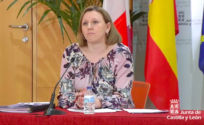 Isabel Blanco, en la comparecencia de hoy