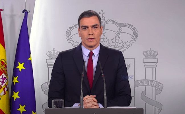 Pedro Sánchez, en su comparecencia