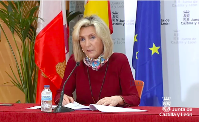 Verónica Casado, en la rueda de prensa de hoy