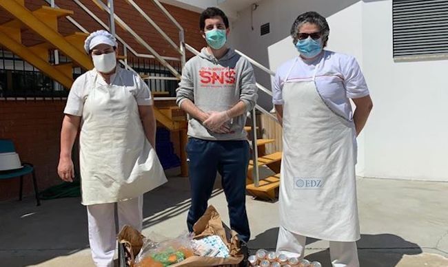 Una de las entregas de un voluntario de Covid19 Bragança Solidária