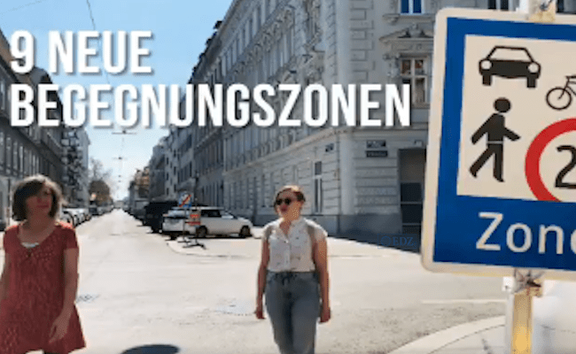 Calle que se va a preparar para los peatones, en Viena