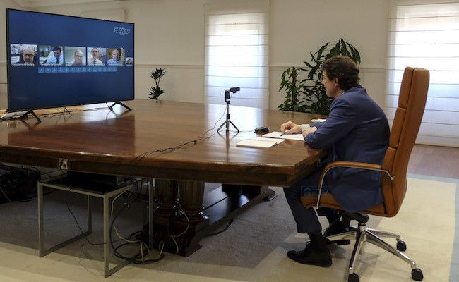 Imagen de la reunión telemática