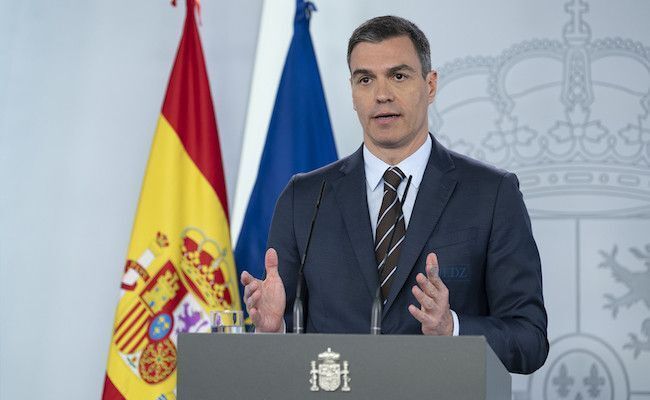 Pedro Sánchez, en la comparecencia de hoy