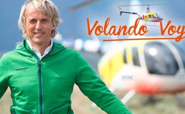 Jesús Calleja y su helicóptero de "Volando voy"
