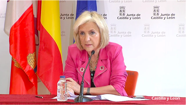 Verónica Casado, durante la comparecencia de hoy