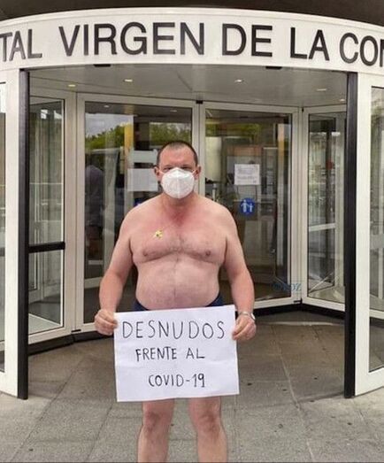 Acto de protesta, delante del Virgen Concha