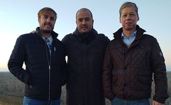 Vicente Merino, con técnicos del proyecto