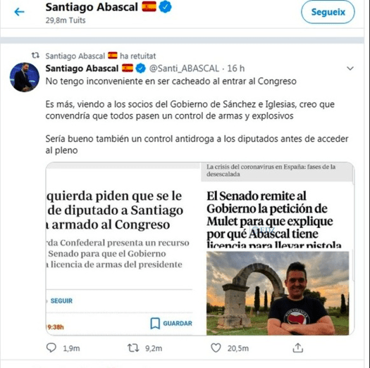 Mensaje de la polémica