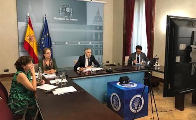 Momento de la reunión telemática