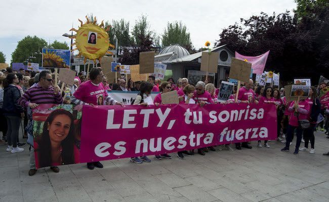 Imagen de la manifestación en recuerdo de la joven zamorana