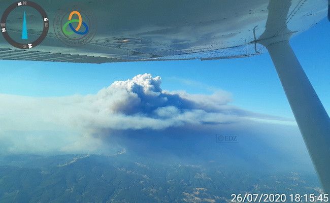 Incendio desde el aire