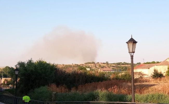 Imagen del incendio de Carrascal