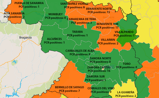 Mapa de incidencia en 7 días
