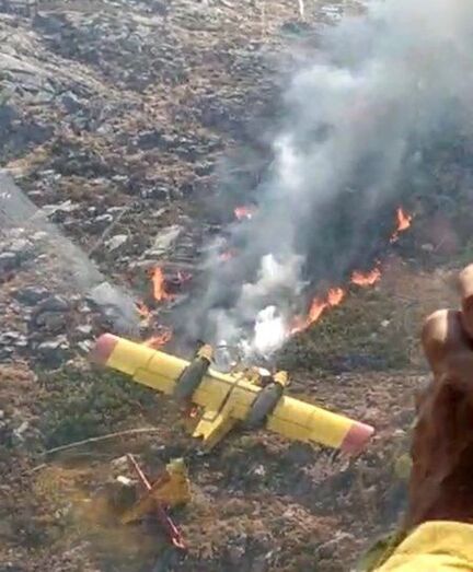 Imagen desde el helicóptero de la Brif de Laza