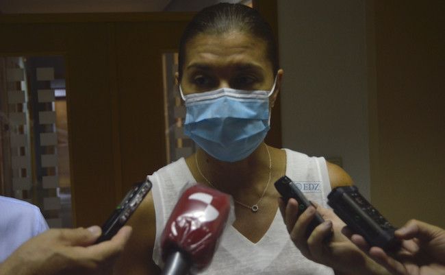 Clara San Damián, en rueda de prensa