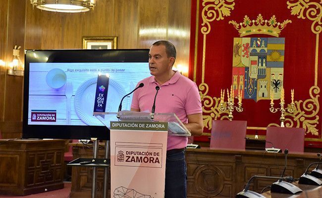 El presidente de la Diputación, durante la presentación