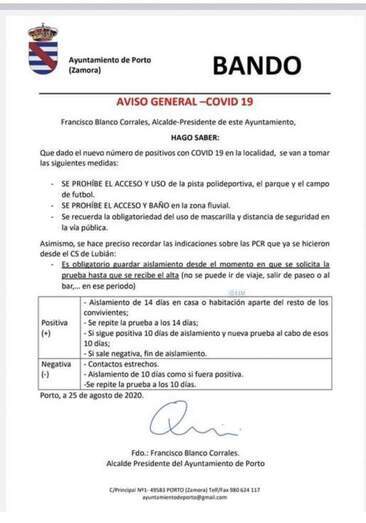 Bando del alcalde de Porto