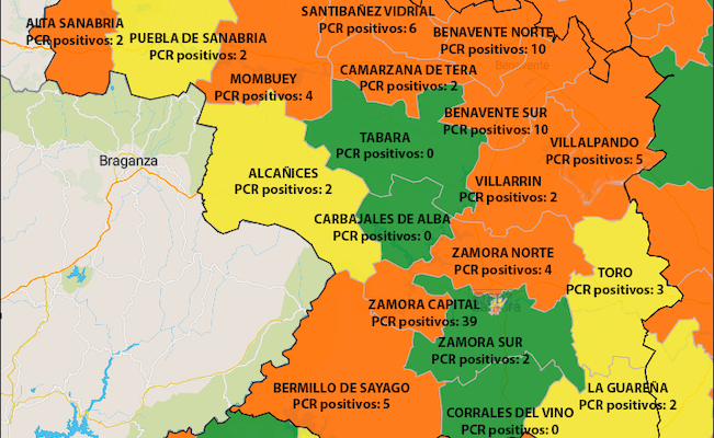 Mapa de incidencia en 7 días