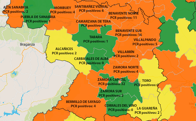 Mapa de incidencia en 7 días
