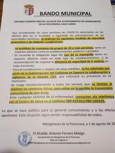 Bando municipal de Manganeses de la Polvorosa