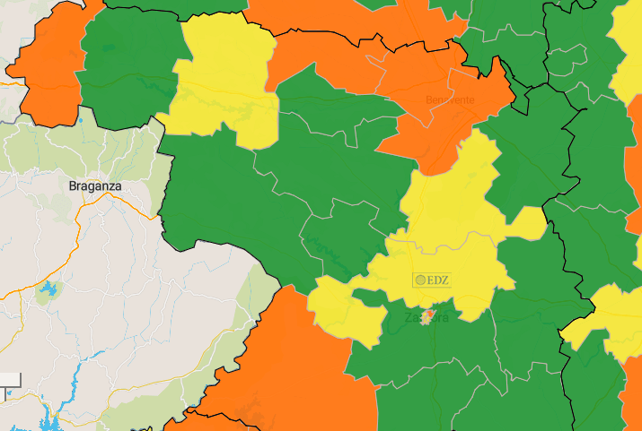 Incidencia en las zonas básicas de salud de Zamora en los últimos 7 días