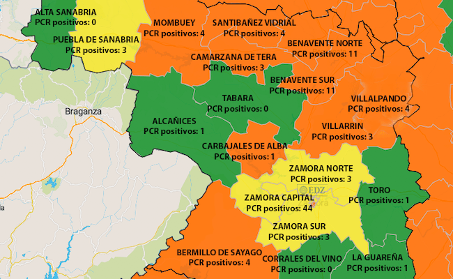 Mapa de incidencia en 7 días