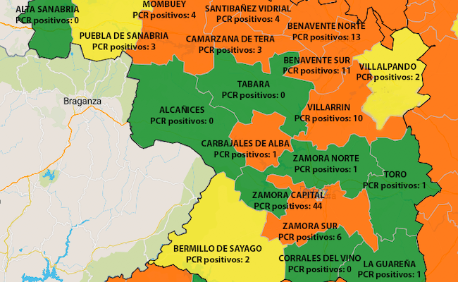 Mapa de incidencia en 7 días