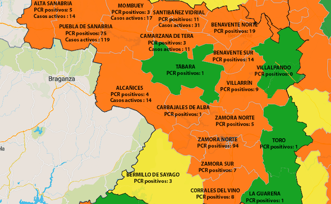 Mapa de incidencia en 7 días