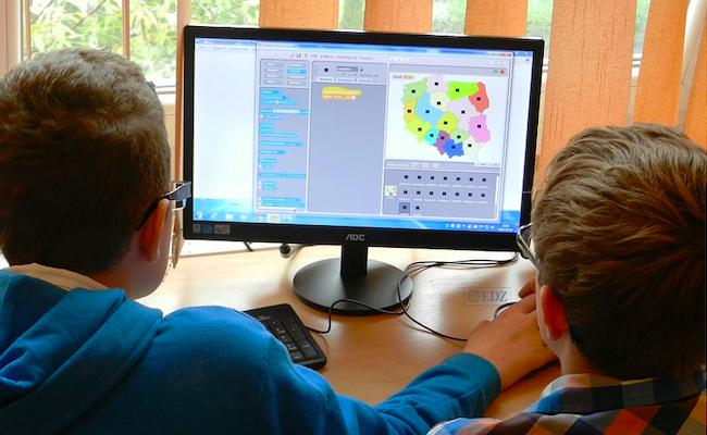 Dos hermanos, con clases online durante la cuarentena