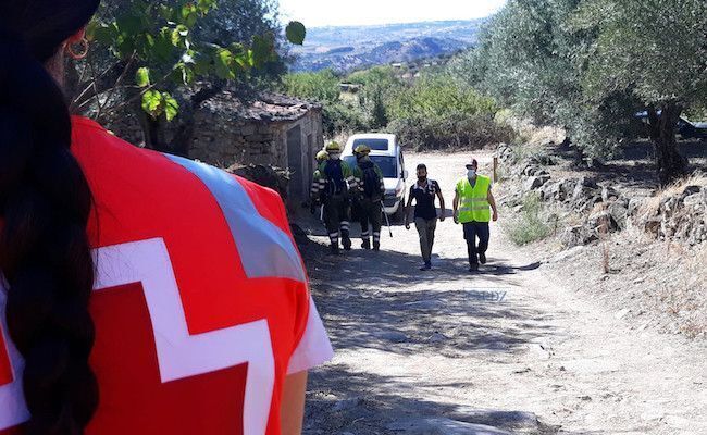 Imagen de parte del operativo, que fueron apoyados por Cruz Roja