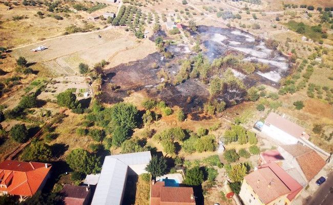 Imagen de la parte afectada por el incendio (Cruz Roja Fermoselle)