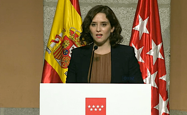 Isabel Ayuso, en la rueda de prensa