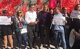 Pablo Fernández, en la concentración de UGT