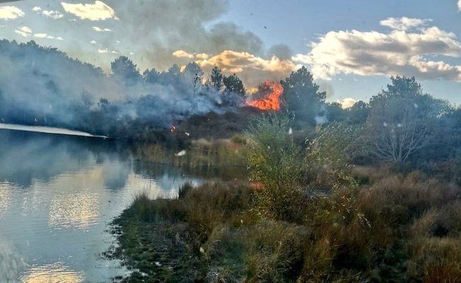Imágenes del incendio en Arcillera