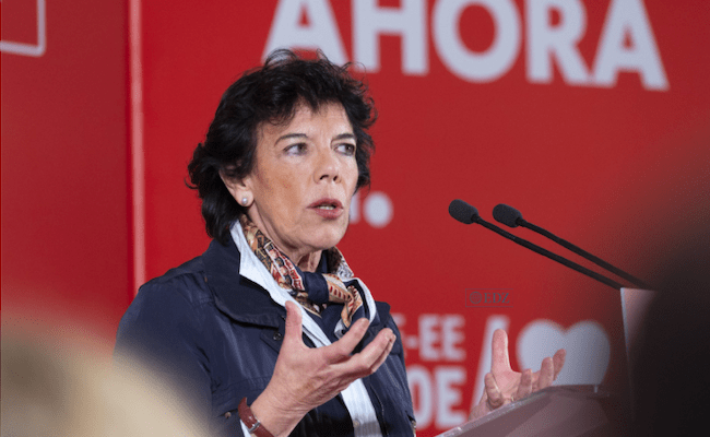La Ministra de Educación, Isabel Celaá (Foto: Socialistas Vascos).