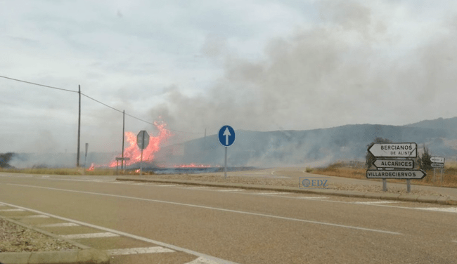 Incendio en Serracín