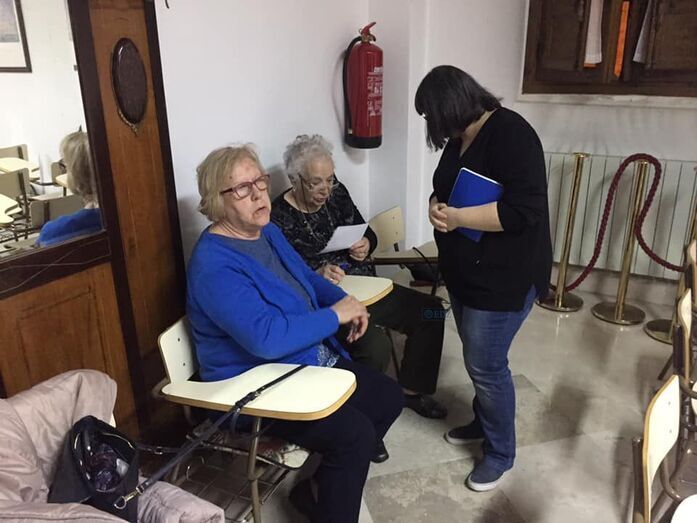 Marisol, durante la clase]