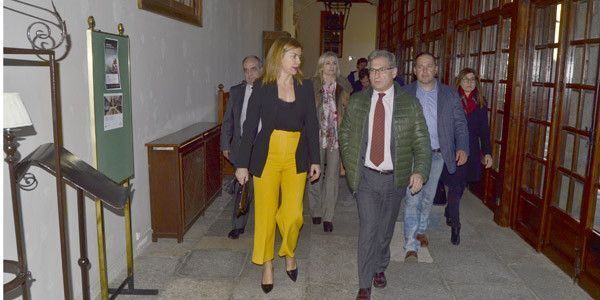 Clara San Damián, llegando al acto