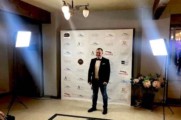 David Rivas, antes de recibir el premio (foto cedida)