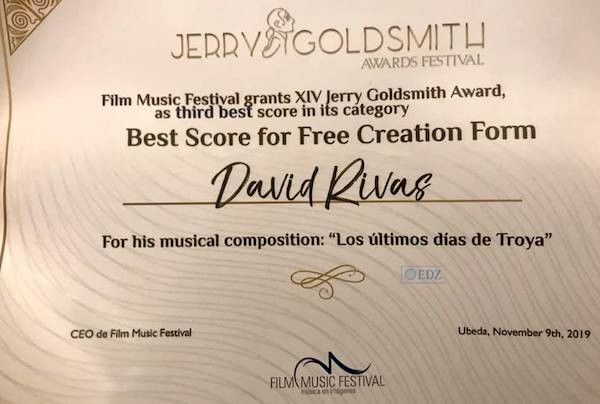 Diploma del premiado